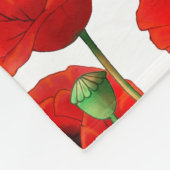 Couverture Polaire Pépites rouges modèle floral (Coin)