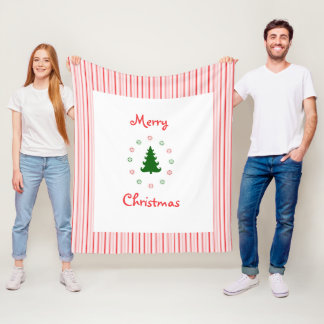 Couverture Polaire Pepperment rayé Noël polaire Blanket