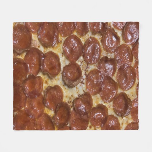Couverture Polaire Pepperoni Pizza (Devant (Horizontal))