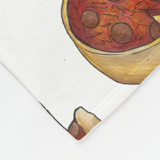 Couverture Polaire Pepperoni Pizza Pice Slice au plat profond de Chic (Coin)