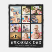 Couverture Polaire Père AWESOME PAPA 10 Photo Collage (Devant)