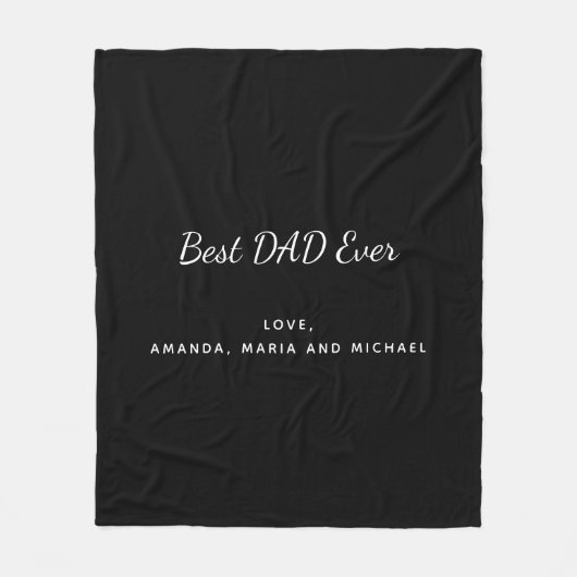 Couverture Polaire Père DAD texte noir blanc (Devant)