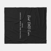 Couverture Polaire Père DAD texte noir blanc (Devant (Horizontal))