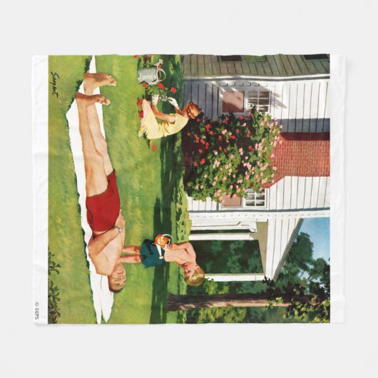 Couverture Polaire Père de l'eau (Devant (Horizontal))