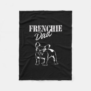Couverture Polaire père de mignonne frenchie drôle de cadeau de bul