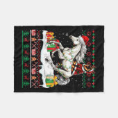 Couverture Polaire Père Noël Allemand Berger équitation Cheval de Noë (Devant (Horizontal))