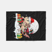 Couverture Polaire Père Noël Appenzeller Sennenhund équitation Axolot (Devant (Horizontal))