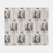 Couverture Polaire Père Noël Bear Breaking News Journal Christmas Dee (Devant (Horizontal))