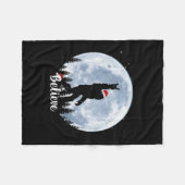 Couverture Polaire Père Noël bigfoot noël rock roll sasquatch croire (Devant (Horizontal))