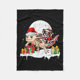 Couverture Polaire Père Noël Chihuahua équitation Axolotl Propriétair