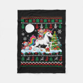 Couverture Polaire Père Noël Chihuahua équitation Unicorn Sweater Noë (Devant)