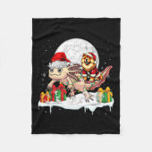 Couverture Polaire Père Noël Chow Chow Riding Axolotl Propriétaire de (Devant)