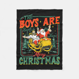 Couverture Polaire Père Noël drôle Jésus Les garçons sont de retour e