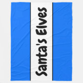 Couverture Polaire PÈRE NOËL ELVES Bleu Bleu Bleu Bleu Bleu Grandes V (Devant)