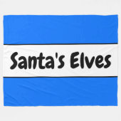 Couverture Polaire PÈRE NOËL ELVES Bleu Bleu Bleu Bleu Bleu Grandes V (Devant (Horizontal))
