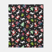 Couverture Polaire Père Noël et Reindeer Patterned (Devant)