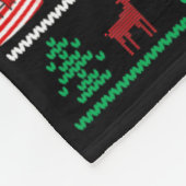 Couverture Polaire Père Noël French Bulldog équitation Cheval Noël Sw (Coin)