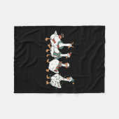 Couverture Polaire Père Noël Goose Sur Loose Joyeux Goosemas Noël (Devant (Horizontal))