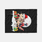 Couverture Polaire Père Noël Great Dane équitation Axolotl Propriétai (Devant (Horizontal))