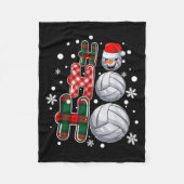 Couverture Polaire Père Noël Ho-ho-ho Bonhomme de neige Volleyball No (Devant)