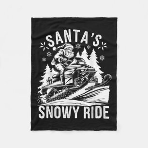 Couverture Polaire Père Noël Motoneige Conduite Motoneige Noël