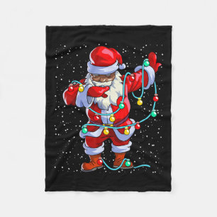 Couverture Polaire Père Noël Noir Afro-Africain Afro-Américain