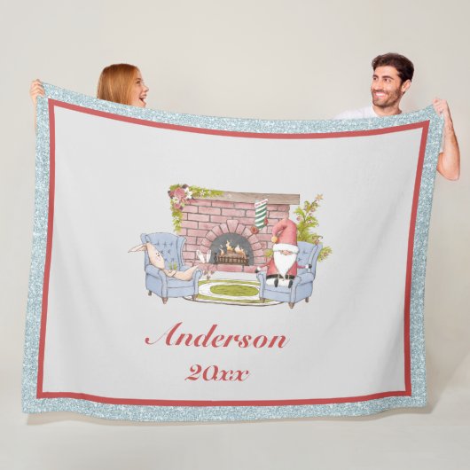 Couverture Polaire Père Noël Nom de famille Année de conservation (En situation)