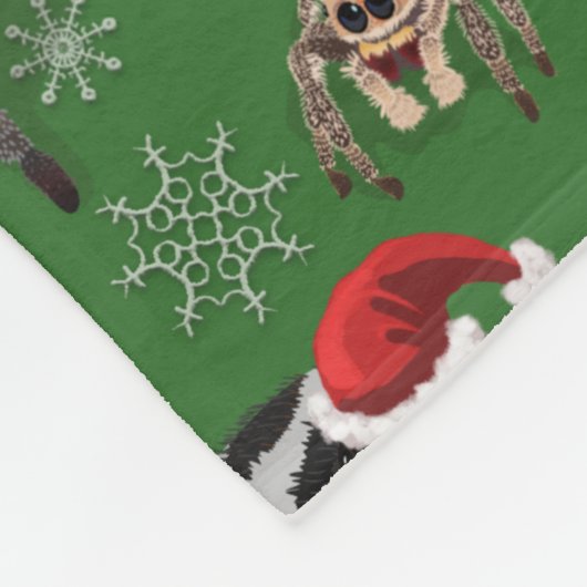 Couverture Polaire Père Noël Regal Jumping Spider Phidippus Regius ve (Coin)