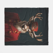 Couverture Polaire Père Noël Reindeer (Devant (Horizontal))