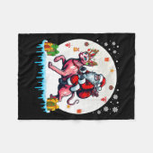 Couverture Polaire Père Noël Riding Reindeer Sphynx Chat Noël Proprié (Devant (Horizontal))