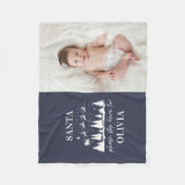 Couverture Polaire Père Noël s'il vous plaît s'arrêter ici (Devant)