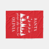 Couverture Polaire Père Noël s'il vous plaît s'arrêter ici pour Noël  (Devant (Horizontal))