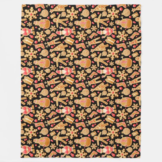 Couverture Polaire Père Noël & Snowman Gingerbread Noël Cookies (Devant)