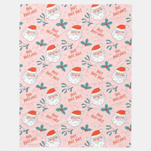 Couverture Polaire Père Noël tout sur imprimer Collection Joyful Grem (Devant)