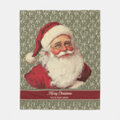 Couverture Polaire Père Noël traditionnelle ancienne mode Cosy Throw  (Devant)