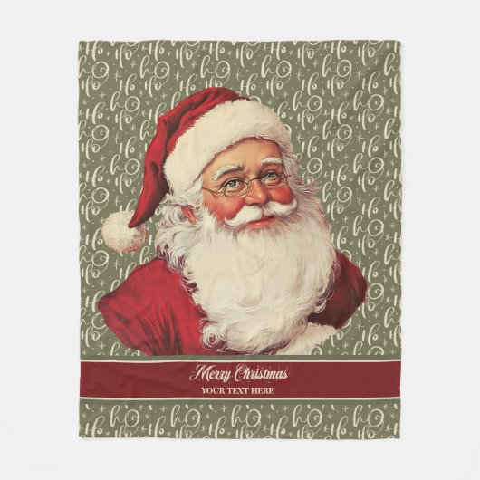 Couverture Polaire Père Noël traditionnelle ancienne mode Cosy Throw (Devant)