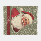 Couverture Polaire Père Noël traditionnelle ancienne mode Cosy Throw  (Devant (Horizontal))