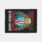 Couverture Polaire Père Noël Trump Danse Rendre Noël super moche (Devant (Horizontal))