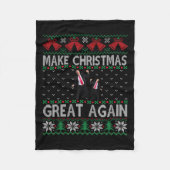 Couverture Polaire Père Noël Trump Danse Rendre Noël super moche (Devant)