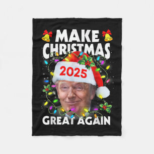 Couverture Polaire Père Noël Trump Rendez Noël de Nouveau Grand Xmas