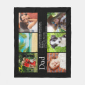 Couverture Polaire Père Papa Définition 6 Collage photo (Devant)