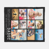 Couverture Polaire Père Personnalisé Daddy Citation 10 Photo Collage (Devant (Horizontal))