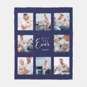 Couverture Polaire Père photo collage marine bleu (Devant)