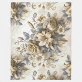 Couverture Polaire Perfection florale Jaune antique (Devant)