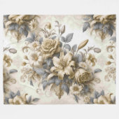 Couverture Polaire Perfection florale Jaune antique (Devant (Horizontal))