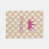Couverture Polaire Perles Charming Chic, Tiara, Princesse, Glitterie (Devant (Horizontal))