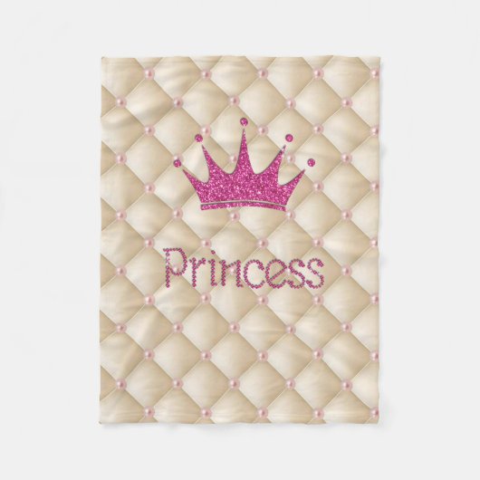 Couverture Polaire Perles Charming Chic, Tiara, Princesse, Glitterie (Devant)