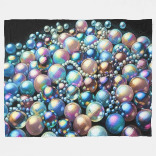 Couverture Polaire Perles Pastel Dures Perles Iridescentes (Devant (Horizontal))