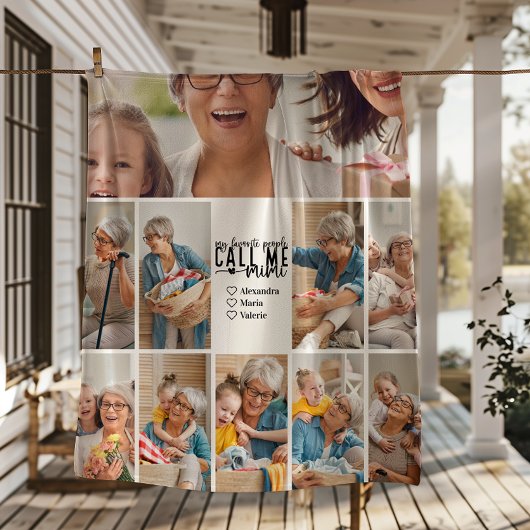 Couverture Polaire Peronalized 10 Photo Mimi Gift Fleece Blanket