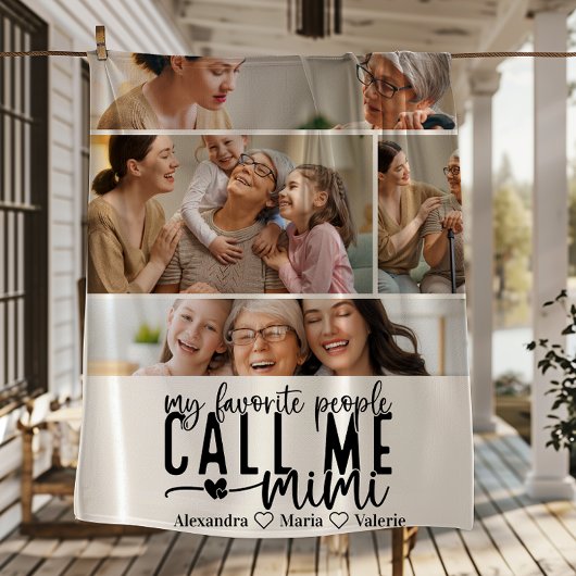 Couverture Polaire Peronalized 4 Photo Mimi Gift